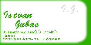 istvan gubas business card